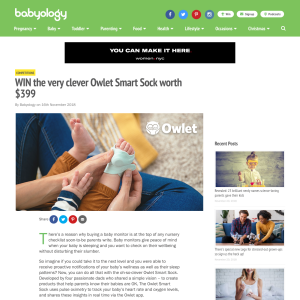 Win the very clever Owlet Smart Sock