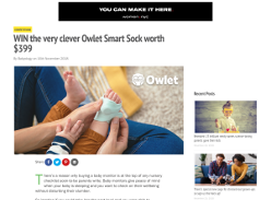 Win the very clever Owlet Smart Sock