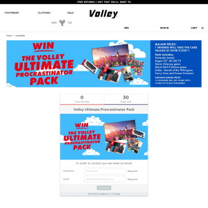 Win the Volley Ultimate Procrastinator Pack