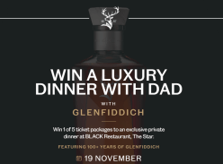 Win 1 of 5 Ticket Packages to a Private Dinner at Black Restaurant - Glenfiddich