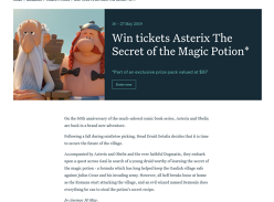 Win tickets Asterix The Secret of the Magic Potion