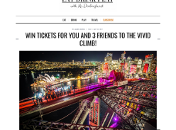 Win tickets for you & 3 friends to the 'Vivid Climb'! (Flights & Accommodation NOT Included)