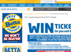 Win tickets for you & 3 mates to the AFL grand final!