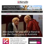 Win tickets for you & a friend to see the Dalai Lama in Australia!