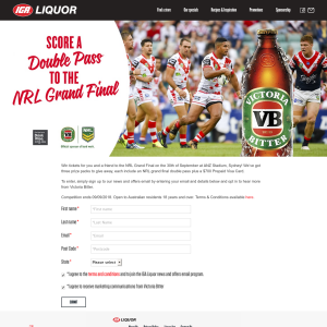 Win tickets for you and a friend to the NRL Grand Final