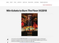Win tickets to Burn The Floor XX2018