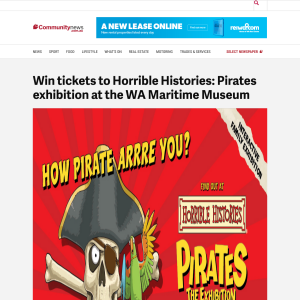 Win tickets to Horrible Histories: Pirates exhibition at the WA Maritime Museum