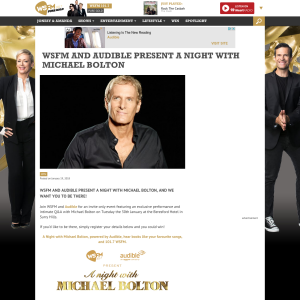 Win tickets to Michael Bolton