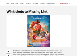 Win tickets to Missing Link