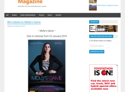 Win tickets to Molly’s Game