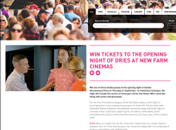 Win tickets to opening night of Dries, at New Farm Cinemas, Brisbane