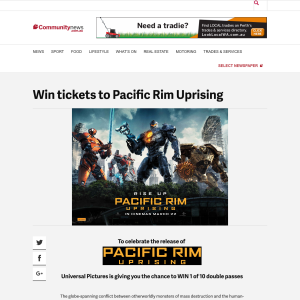 Win tickets to Pacific Rim Uprising