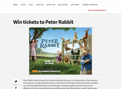 Win tickets to Peter Rabbit