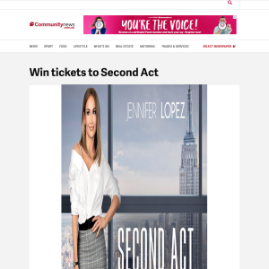 Win tickets to Second Act