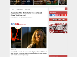 Win Tickets to See ‘A Quiet Place’ in Cinemas
