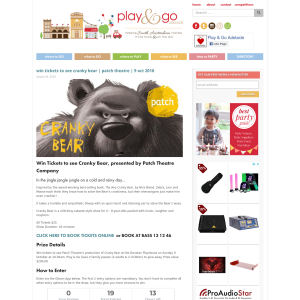 Win Tickets to see Cranky Bear