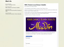 Win Tickets to see Disney's Aladdin