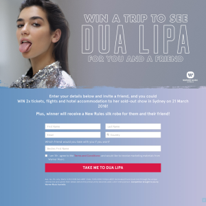 Win tickets to see Dua Lipa for you and a friend