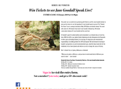 Win Tickets to See Jane Goodall Speak Live!