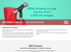 Win tickets to see Jimmy Carr LIVE on stage