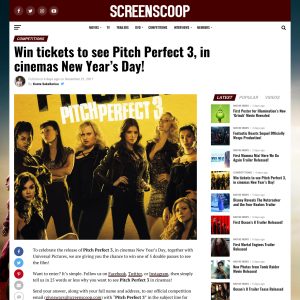 Win tickets to see Pitch Perfect 3