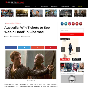 Win Tickets to See ‘Robin Hood’ in Cinemas