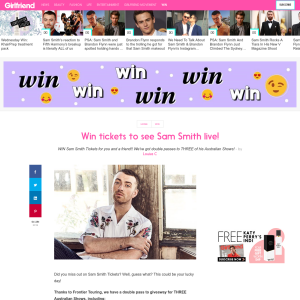 Win tickets to see Sam Smith live