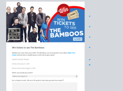 Win tickets to see The Bamboos