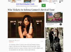 Win tickets to Selena Gomez's 'Revival Tour' in Sydney!
