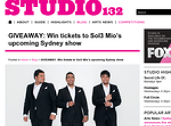 Win tickets to Sol3 Mio's upcoming Sydney show
