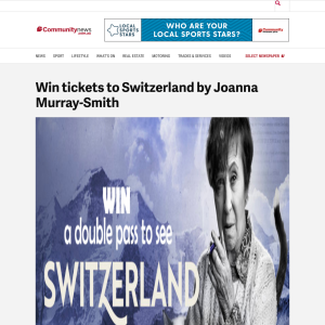 Win tickets to Switzerland by Joanna Murray-Smith