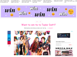 Win tickets to Taylor Swift
