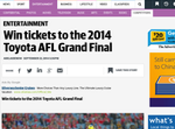 Win tickets to the 2014 Toyota AFL Grand Final