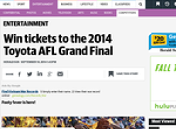 Win tickets to the 2014 Toyota AFL Grand Final