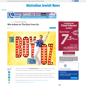 Win tickets to The Boy From Oz