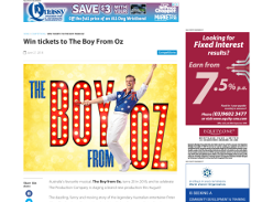 Win tickets to The Boy From Oz