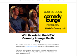 Win tickets to the Comedy Lounge Perth
