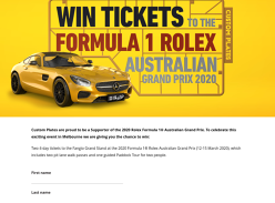 Win tickets to the Formula 1 Rolex Australian Grand Prix!