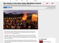 Win tickets to the Huon Valley Mid-Winter Festival! (VIC Residents ONLY)
