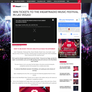 Win tickets to the iHeart Radio Music Festival in Las Vegas