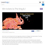 Win tickets to The King & I