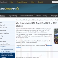Win tickets to the NRL Grand Final 2012 at ANZ Stadium