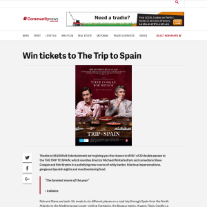 Win tickets to The Trip to Spain