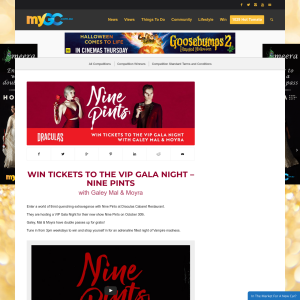Win tickets to the VIP Gala Night