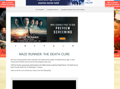 Win Tickets to the VMAX preview screening of Maze Runner: The Death Cure