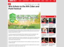 Win tickets to the WA Cider and Pork Festival