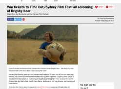 Win tickets to Time Out/Sydney Film Festival Screening of Brigsby Bear! (Flights & Accommodation NOT Included)