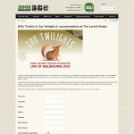 Win Tickets to Zoo Twilights & accommodation at The Larwill Studio - Zooos Victoria
