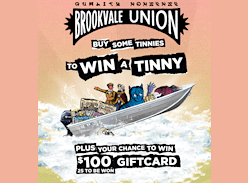 Win a Tinny & 1 of 25 $100 Gift Cards