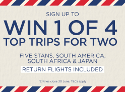 Win 1 of 4 Top Trips for Two
